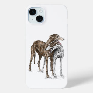 Zwei Greyhound Friends Dog Art Case-Mate iPhone Hülle