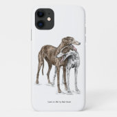 Zwei Greyhound Friends Dog Art Case-Mate iPhone Hülle (Rückseite)