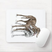 Zwei Greyhound Friends Dog Art Mousepad (Mit Mouse)