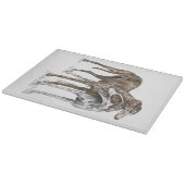 Zwei Greyhound Friends Dog Art Schneidebrett (Ecke)