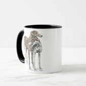 Zwei Greyhound Friends Dog Art Tasse (Vorderseite Links)