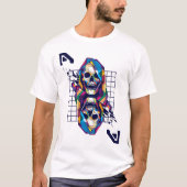 Zwei grimmige Pop Art Skull T-Shirt (Vorderseite)