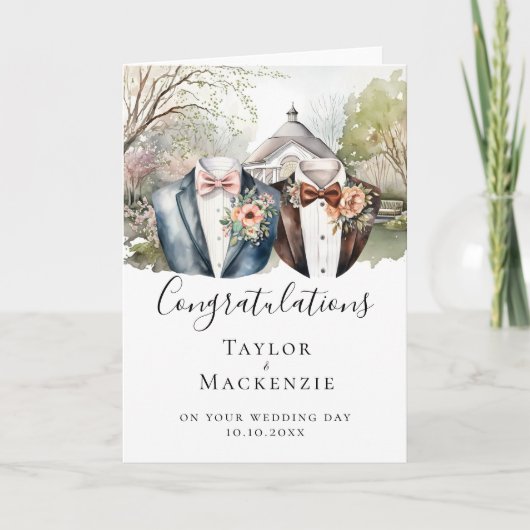 Zwei Grödner Gratulationen am Hochzeitstag Karte (Vorderseite)