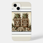 Zwei Grooms Gay Pineaple Tiki Head Retro Hochzeit Case-Mate iPhone Hülle (Rückseite)