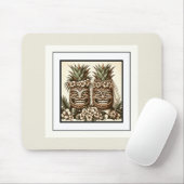 Zwei Grooms Gay Pineaple Tiki Head Retro Hochzeit Mousepad (Mit Mouse)