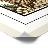 Zwei Grooms Gay Pineaple Tiki Head Retro Hochzeit Poster (Ecke)