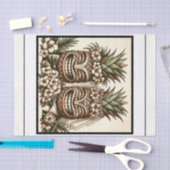 Zwei Grooms Gay Pineaple Tiki Head Retro Hochzeit Seidenpapier (Handwerk)