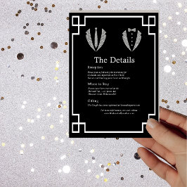 Zwei Grooms Gay Tuxedo Details Card Einladung