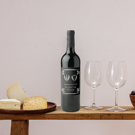 Zwei Grooms Gay Tuxedo Hochzeitsweinetiketten Weinetikett