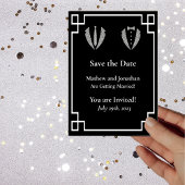 Zwei Grooms Gay Tuxedo Save the Date Card Einladung