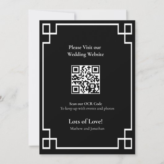 Zwei Grooms Gay Tuxedo Save the Date Card Einladung (Rückseite)