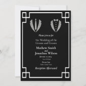 Zwei Grooms Gay Tuxedo Wedding Einladung (Vorderseite)