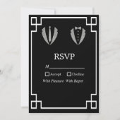 Zwei Grooms Gay Tuxedo Wedding RSVP Card Einladung (Vorderseite)