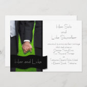 Zwei Grooms Gay Wedding Ankündigung (Vorne/Hinten)