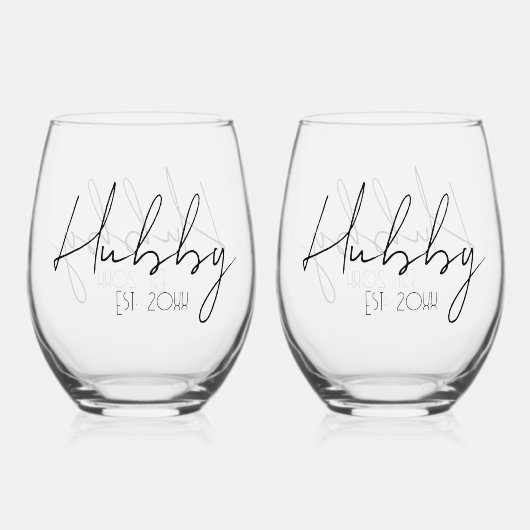 Zwei Grooms Gay Wedding Personalisiert Est Year Weinglas Ohne Stiel (Rückseite)