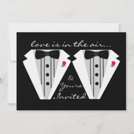 Zwei Grooms-Gay Wedding-Tuxedo Einladung