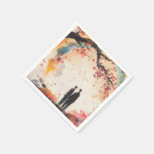 Zwei Grooms Hochzeitskunst Serviette (Ecke)