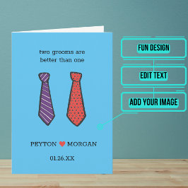 Zwei Grooms Hochzeitstag Glückwunsch Karte