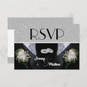 Zwei Grooms Hochzeitstuxen UAWG RSVP Karte (Vorne/Hinten)