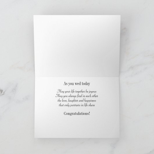 Zwei Grooms in Tuxes Gay Wedding Herzlichen Glückw Karte (Innenseite)