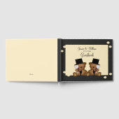 Zwei Grooms Teddy Bears Gay Wedding Personalisiert Gästebuch (Voll)