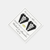 Zwei Grooms-Tuxedo-Hochzeit Serviette (Ecke)