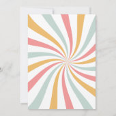 Zwei Groovy 2. Geburtstag Mint Einladung (Rückseite)