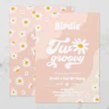 Zwei Groovy 2. Geburtstag Party Boho Retro Daisy