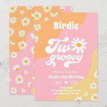 Zwei Groovy 2. Geburtstag Party Boho Retro Daisy I