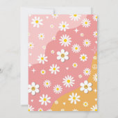 Zwei Groovy 5th Birthday Rainbow Peace Liebe Party Einladung (Rückseite)