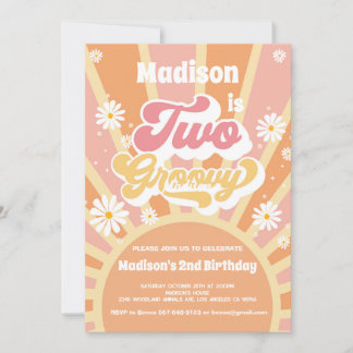 Zwei Groovy Birthday Einladung