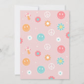 Zwei Groovy Boho Retro 2. Geburtstag Einladungen (Rückseite)