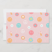 Zwei Groovy Boho Retro 2. Geburtstag Einladungen (Rückseite)