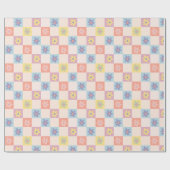 Zwei Groovy Boho Retro Prüfmuster Geschenkpapier (Flach)