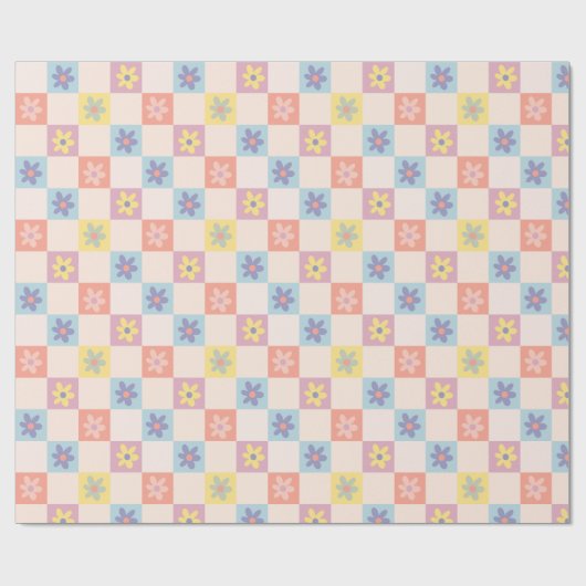 Zwei Groovy Boho Retro Prüfmuster Geschenkpapier (Flach)