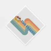 Zwei Groovy Boys Geburtstagspapier Napkin Serviette (Ecke)