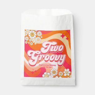 Zwei Groovy Colorful Girly Geburtstag Geschenktütchen