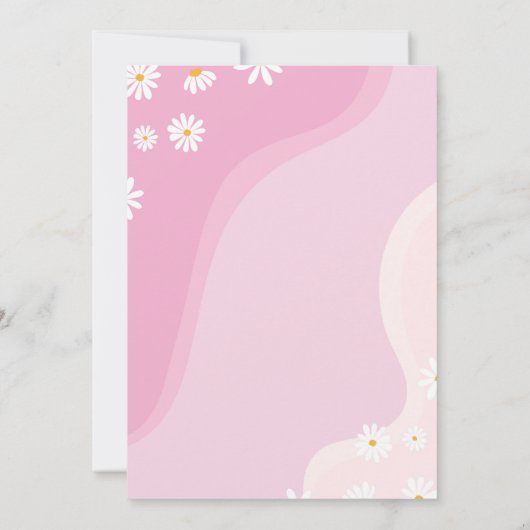 Zwei Groovy Daisy 2. Geburtstag Einladung (Rückseite)