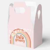 Zwei Groovy daisy boho floraler Regenbogen 2 Gebur Geschenkschachtel (Geöffnet)