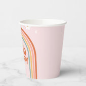 Zwei Groovy daisy boho floraler Regenbogen 2 Gebur Pappbecher (Links)