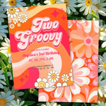 Zwei Groovy Farbige Mädchen Geburtstag