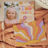 Zwei Groovy Foto Einladung | Groovy Birthday