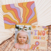 Zwei Groovy Foto Einladung | Groovy Birthday