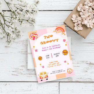 Zwei Groovy Girls zum Geburtstag Einladung