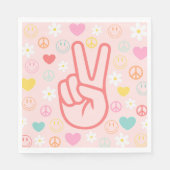 Zwei Groovy Party Napkins Serviette (Vorderseite)