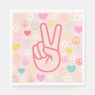 Zwei Groovy Party Napkins Serviette