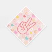 Zwei Groovy Party Napkins Serviette (Ecke)
