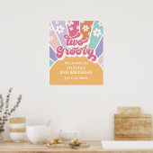 Zwei Groovy Rainbow Sunshine daisy Foam Board Poster (Küche)