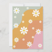 Zwei Groovy Retro Daisy 2. Geburtstag Einladung (Rückseite)