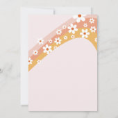 Zwei Groovy Retro daisy boho florale zweiten Gebur Einladung (Rückseite)